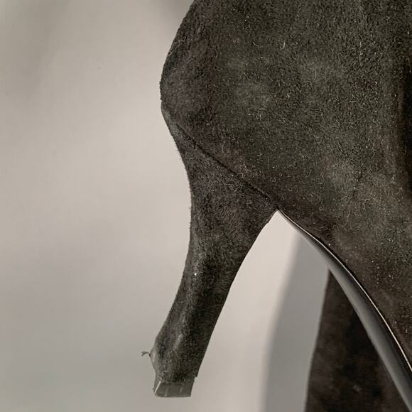 THE ROW Size 7.5 Black Suede Square Toe Thigh High Boots - Picture 6 of 6